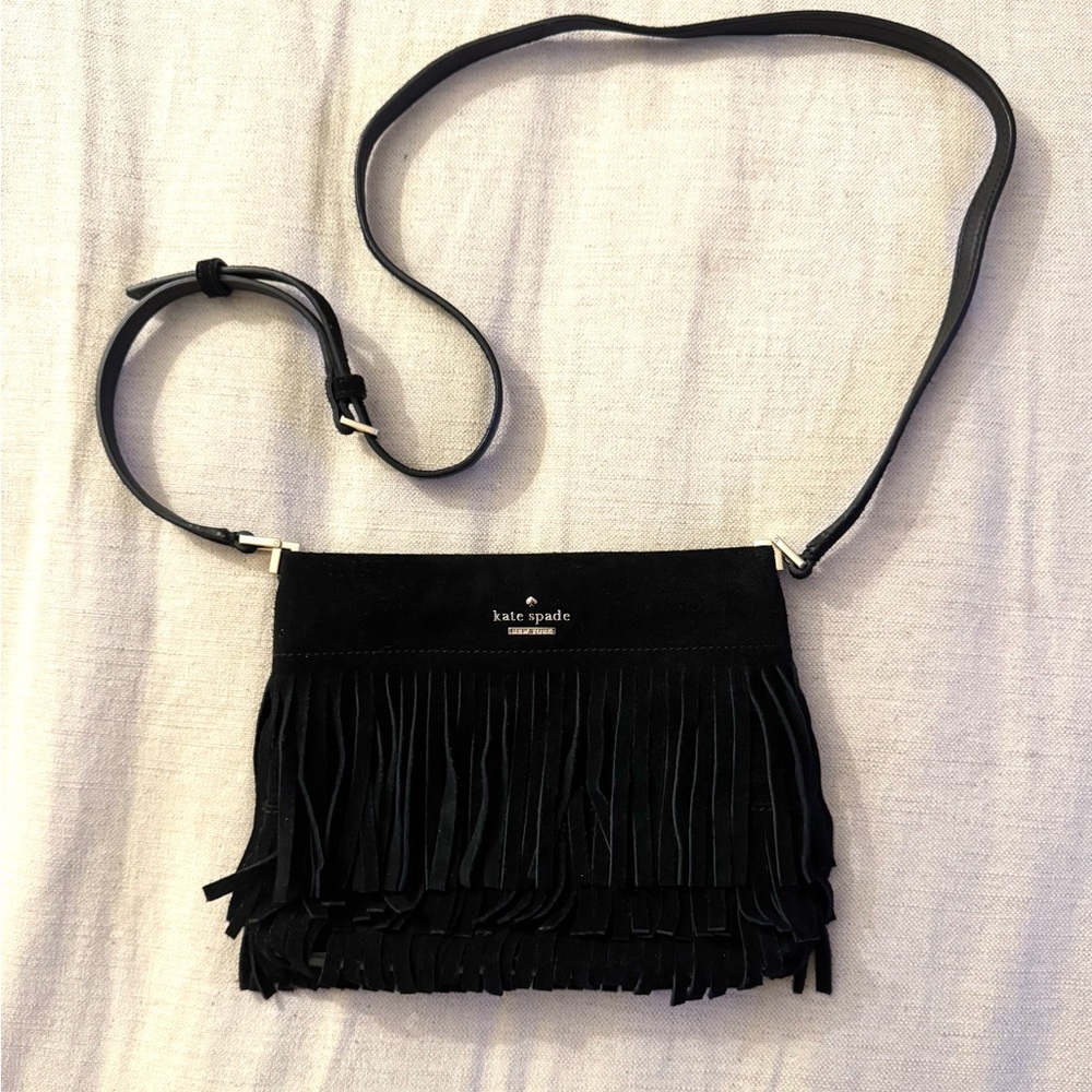 kate spade Black Fringe Crossbody Bag - Picture 3 of 6